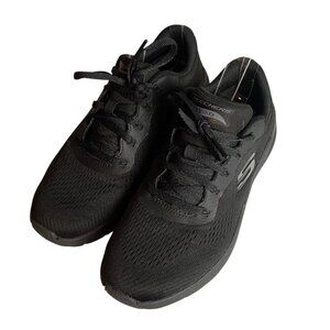 Skechers Women's Size 6.5 Arch Fit 2.0 Big League Sneaker Black Athletic Shoes